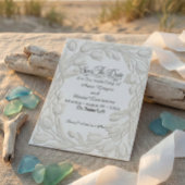 Falsches 3D-Prägung Tulpen Blumenrelief Save The Date