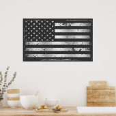 Falsches amerikanisches Flag-II-Poster Poster (Küche)