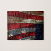 Falsches amerikanisches Flaggendesign mit JFK-Zita Puzzle (Horizontal)