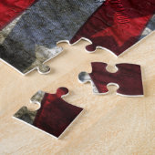 Falsches amerikanisches Flaggendesign mit JFK-Zita Puzzle (Seite)