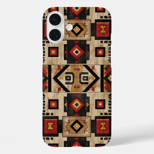Falsches Azteken-Holzkorn Case-Mate iPhone Hülle (Rückseite)