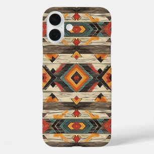Falsches Azteken-Holzkorn iPhone 16 Plus Hülle