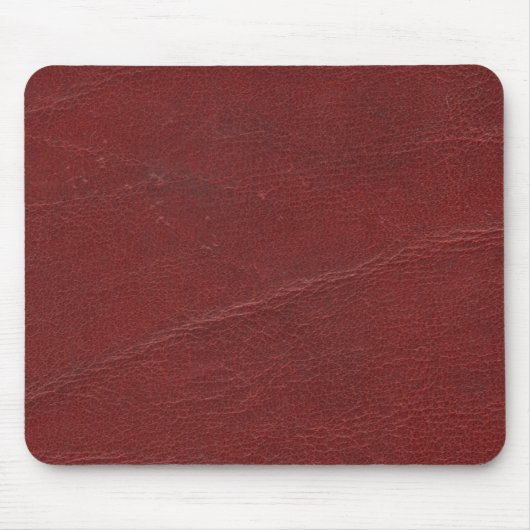 Falsches dunkelrotes Leder Mousepad (Vorne)