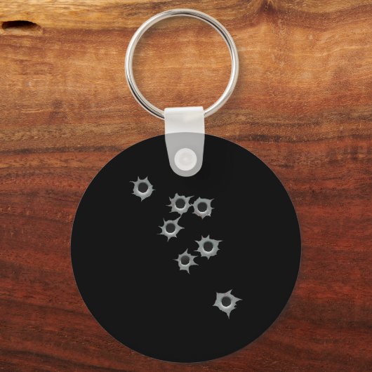 Falsches Einschussloch Lustiges Kostüm Grafikdesig Schlüsselanhänger (Vorderseite)