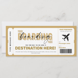 Falsches Flugzeug-Geschenkticket Bordkarte Gutsche Einladung