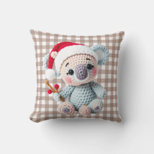 Falsches Garn-Koala-Weihnachtsdesign mit Notch-Hak Kissen