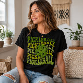 Falsches Garn Retro-Pickleball-Design Tri-Blend Shirt