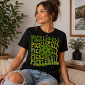 Falsches Garn Retro-Pickleball-Design Tri-Blend Shirt