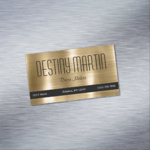 Falsches glänzendes Metallic-Gold-Schwarz-Kontaktl Magnetische Visitenkarte