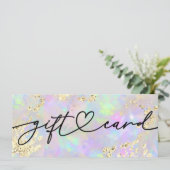falsches Glitter-Opal-Geschenkgutschein (Stehend Vorderseite)