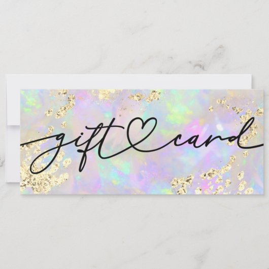 falsches Glitter-Opal-Geschenkgutschein (Vorderseite)
