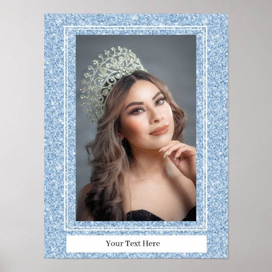 Falsches Glitter-Personal-Portrait-Plakat Poster (Vorne)
