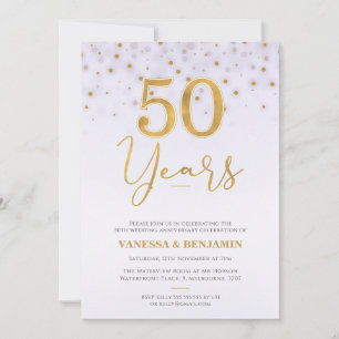 Falsches Gold 50 Jahre 50. Hochzeitstag Einladung