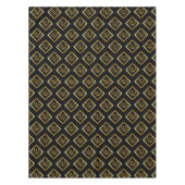 Falsches Gold-Achsen-Monogramm – Schwarz & Gold Tischdecke (Vorderseite)