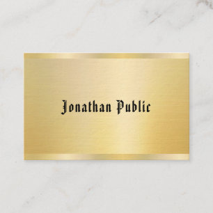 Falsches Gold Elegantes Vintage-Template Klassisch Visitenkarte