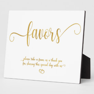 Falsches Gold Geschenke Hochzeitsschild Tischplatt Fotoplatte