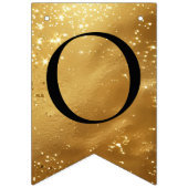 Falsches Gold GLOCKWÜNSCHE! funkelnde Party Wimpelkette (Zweite Fahne)