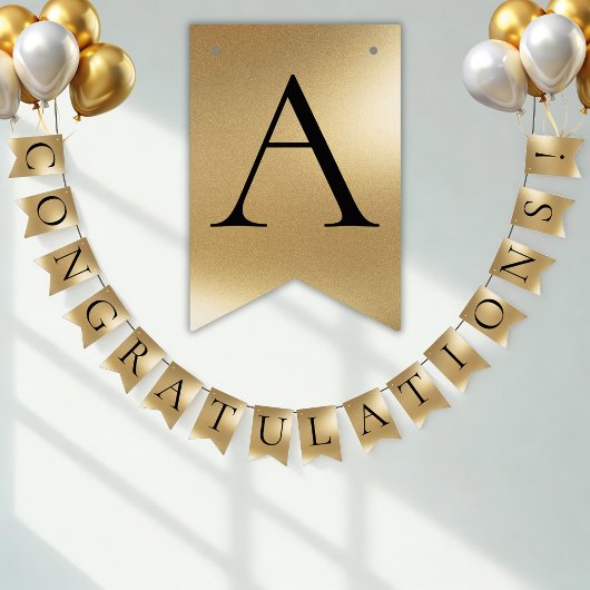 Falsches Gold GRATULATION! Anpassbare Party Wimpelkette