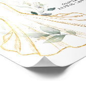 Falsches Gold & Grün Mimosa-Bar-Schild Poster (Ecke)