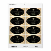 Falsches Gold Honigbiene Honig Glas Etikett (Vorne)