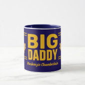 Falsches Gold Maple Leaf Big Daddy auf Navy Blau Tasse (Zentrum)