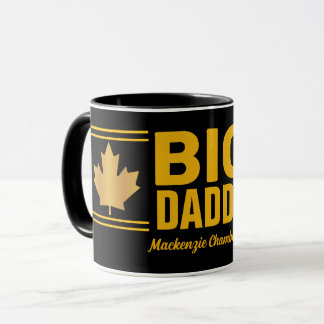 Falsches Gold Maple Leaf Big Daddy auf SCHWARZ Tasse