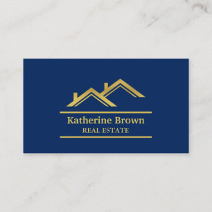 Falsches Gold Marineblau Moderne Immobilien Immobi Visitenkarte