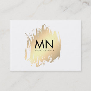 Falsches Gold mit Chic Monogramm gebürstet Visitenkarte