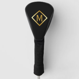 Falsches Gold-Monogramm – Schwarz & Gold Golf Headcover