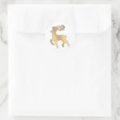 Falsches Gold-Rentier Runder Aufkleber (Tasche)