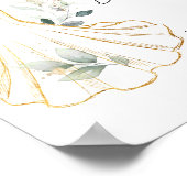 Falsches Gold und Grün Gästebuch Schild (Ecke)