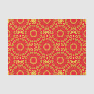 Falsches Gold und rotes stilvolles chic dekorative Seidenpapier