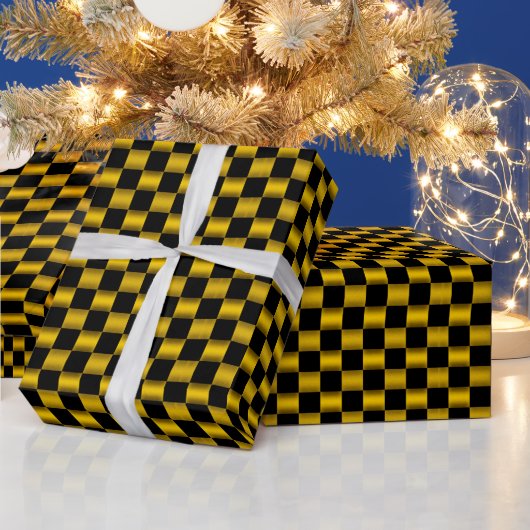 Falsches Gold und Schwarz  Geschenkpapier (Feiertage)