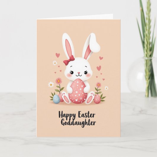 Falsches Goldhasenei Ostern Karte (Vorderseite)