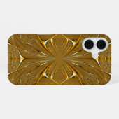 Falsches Goldmetall-Musterdesign iPhone 16 Hülle (Rückseite (Horizontal))