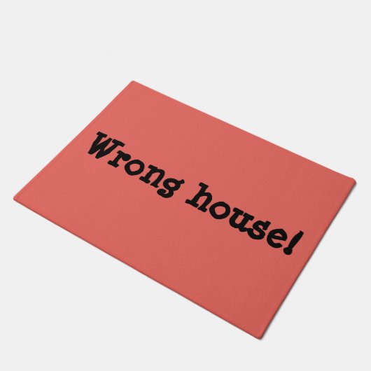 Falsches Haus Funny Rude Sprichwort Fußmatte (Schrägansicht)