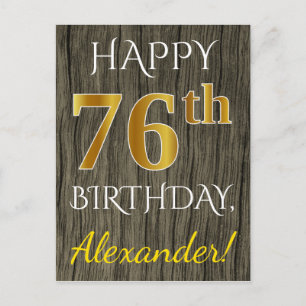 Falsches Holz, falsches Gold 76. Geburtstag + benu Postkarte