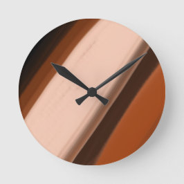 Falsches Holz Fantasie-Gestreift Runde Wanduhr