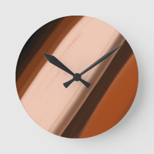 Falsches Holz Fantasie-Gestreift Runde Wanduhr