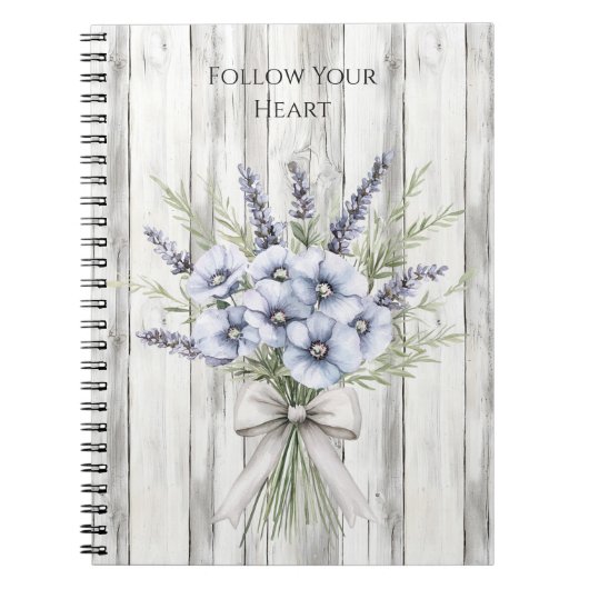 Falsches Holz Lila Iris Blumenmuster Notizblock (Vorderseite)