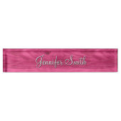Falsches Hot-Pink-Holz Namensplakette (Vorderseite)