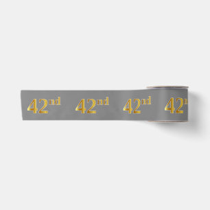 Falsches/Imitations-Gold "42." Ereignis-Nummer (Gr Satinband