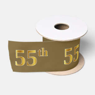 Falsches/Imitations-Gold "55." Ereignis-Nummer (Br Satinband