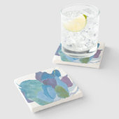 Falsches Indigo I Steinuntersetzer (Seitenansicht)