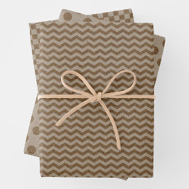 Falsches Kraftpapier mit dunklen Faux-Kraftpapier- Geschenkpapier Set