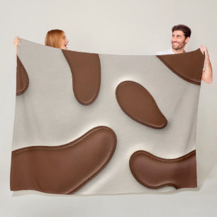 Falsches Kuhleder Moderne Luxus Elegante Kollektio Fleecedecke