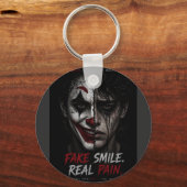„Falsches Lächeln, echter Schmerz: Die Wahrheit hi Schlüsselanhänger (Vorderseite)
