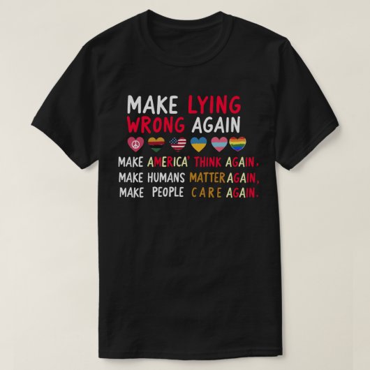 Falsches Lügen - Anti-Desinformation - Shirt (Design vorne)