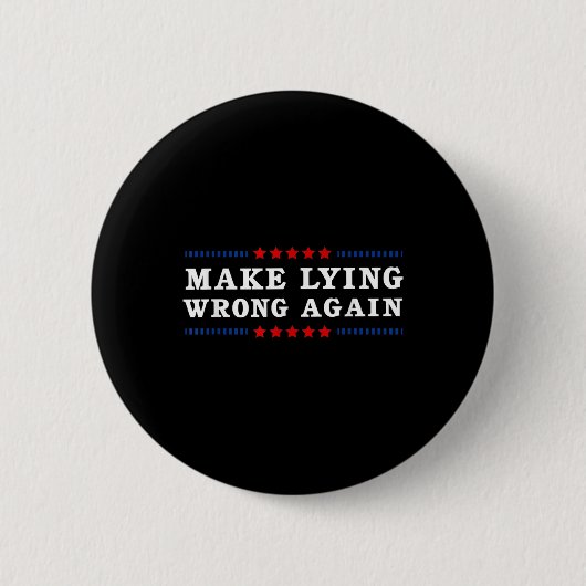 Falsches Lügen gegen Trump Button (Vorderseite)