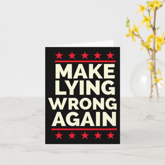 Falsches Lügen gegen Trump wird zu Unrecht Karte (Gelbe Blume)